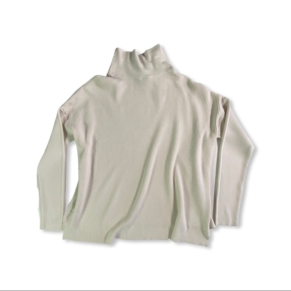 Roomy ribbed knit sweater, side vents, slight cowl neck, Devotion by Cyrus, XL - Picture 4 of 15